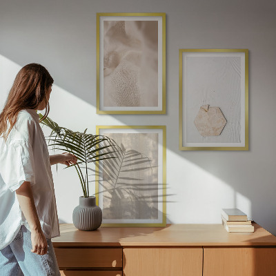 Tavelpaket med ramar Subtila texturer boho natur