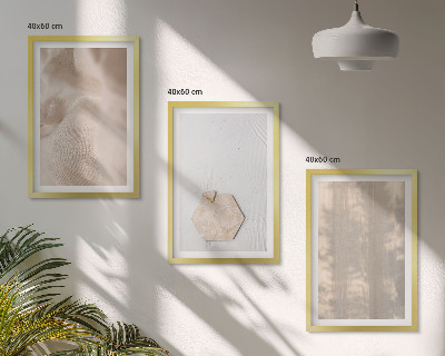 Tavelpaket med ramar Subtila texturer boho natur