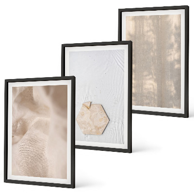 Tavelpaket med ramar Subtila texturer boho natur
