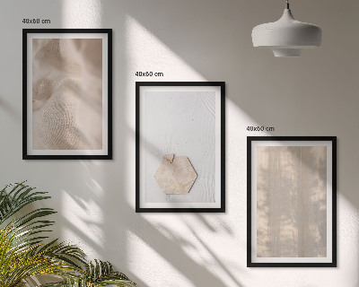 Tavelpaket med ramar Subtila texturer boho natur