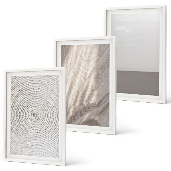 Set om 3 tavlor Naturliga boho-texturer
