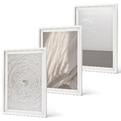 Set om 3 tavlor Naturliga boho-texturer