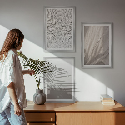 Set om 3 tavlor Naturliga boho-texturer