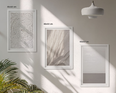 Set om 3 tavlor Naturliga boho-texturer