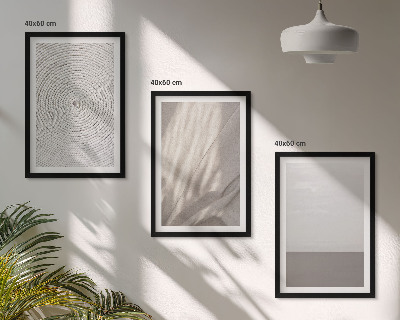 Set om 3 tavlor Naturliga boho-texturer