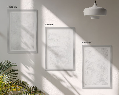 Set om 3 tavlor Vita fläckar minimalistisk bakgrund