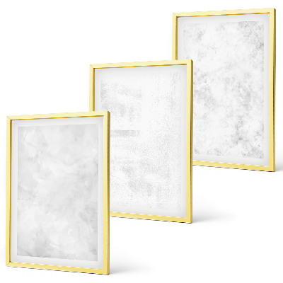 Set om 3 tavlor Vita fläckar minimalistisk bakgrund
