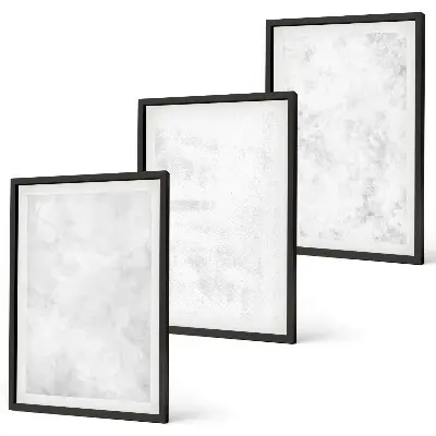 Set med 3 tavlor minimalistisk bakgrund med vita fläckar