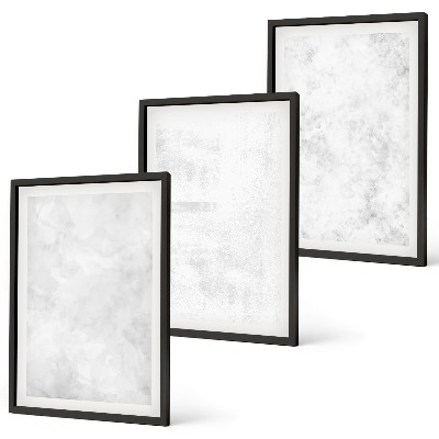 Set om 3 tavlor Vita fläckar minimalistisk bakgrund