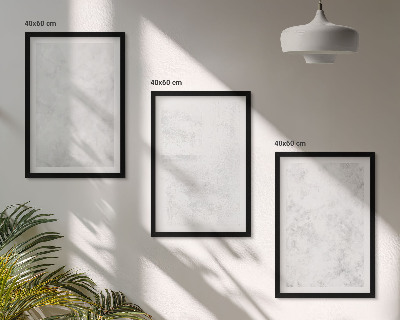 Set om 3 tavlor Vita fläckar minimalistisk bakgrund