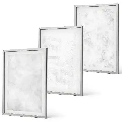 Set med 3 tavlor minimalistisk bakgrund med vita fläckar