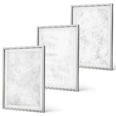 Set om 3 tavlor Vita fläckar minimalistisk bakgrund