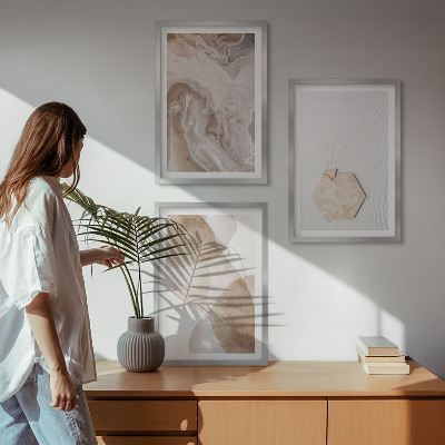 Tavelset ovanför soffa Designerabstraktion av naturen