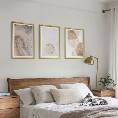 Tavelset ovanför soffa Designerabstraktion av naturen