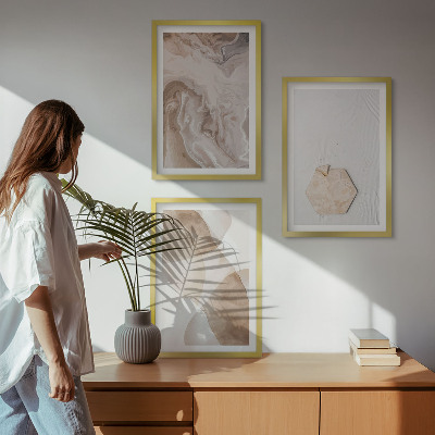 Tavelset ovanför soffa Designerabstraktion av naturen