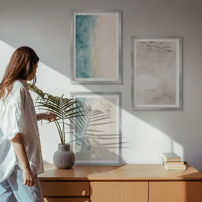 Tavelpaket med ramar Subtila akvarelltexturer