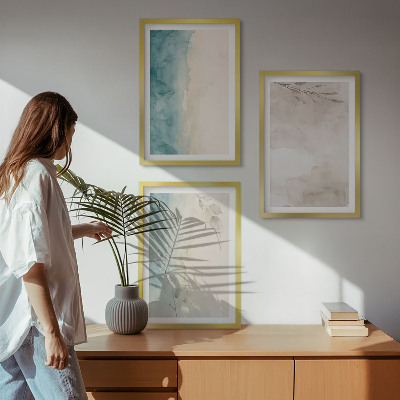 Tavelpaket med ramar Subtila akvarelltexturer