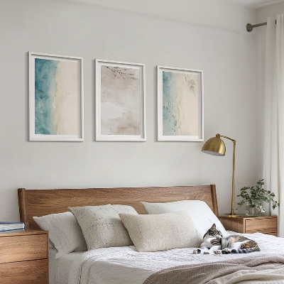 Tavelpaket med ramar Subtila akvarelltexturer