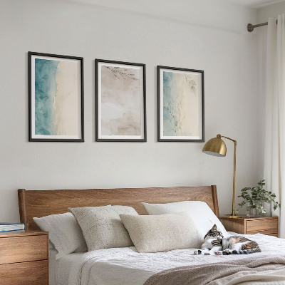 Tavelpaket med ramar Subtila akvarelltexturer