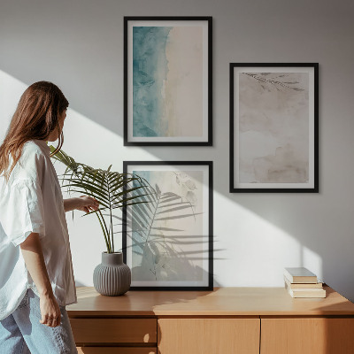 Tavelpaket med ramar Subtila akvarelltexturer