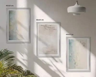 Akvarellkartonger set om 3 tavlor