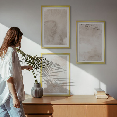 Tavelset ovanför soffa Spillda boho akvarellfärger