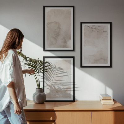 Tavelset ovanför soffa Spillda boho akvarellfärger