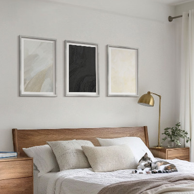 Set om 3 tavlor Strukturer nyanser minimalism