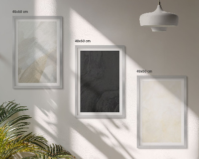 Set om 3 tavlor Strukturer nyanser minimalism