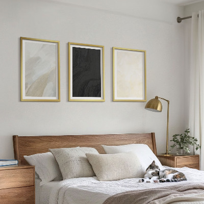 Set om 3 tavlor Strukturer nyanser minimalism