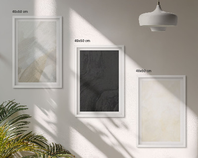 Set om 3 tavlor Strukturer nyanser minimalism