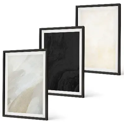 Set med 3 tavlor strukturer i minimalistiska nyanser