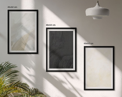 Set om 3 tavlor Strukturer nyanser minimalism