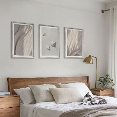 Tavelpaket med ramar Närbilder av boho-stilstrukturen