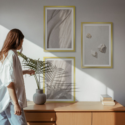 Tavelpaket med ramar Närbilder av boho-stilstrukturen