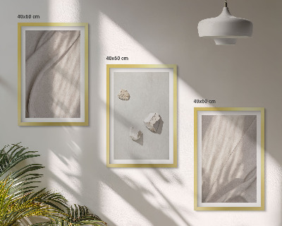 Tavelpaket med ramar Närbilder av boho-stilstrukturen