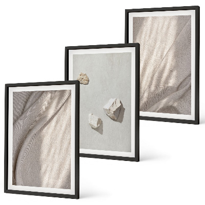 Tavelpaket med ramar Närbilder av boho-stilstrukturen