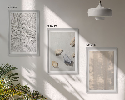Set om 3 tavlor Boho naturliga texturer och strukturer