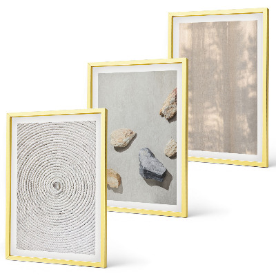 Set om 3 tavlor Boho naturliga texturer och strukturer