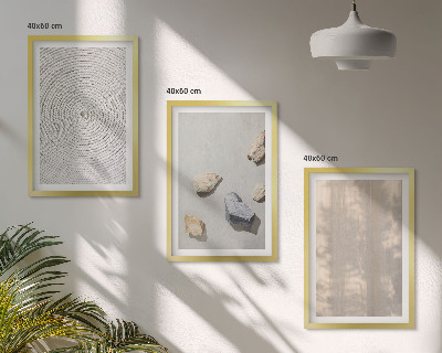 Set om 3 tavlor Boho naturliga texturer och strukturer