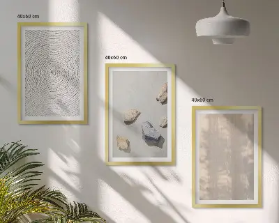 Boho naturliga texturer och strukturer set om 3 tavlor