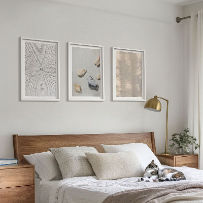 Set om 3 tavlor Boho naturliga texturer och strukturer