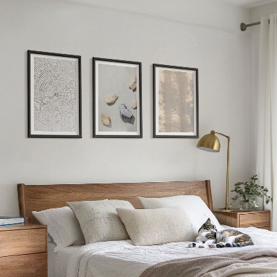 Set om 3 tavlor Boho naturliga texturer och strukturer