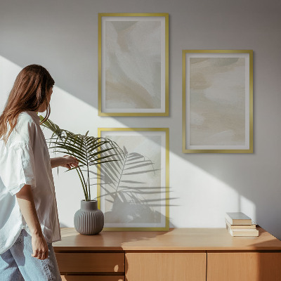 Tavelset ovanför soffa Färgstruktur minimalism