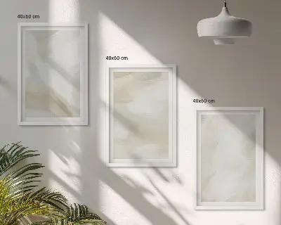 Tavelset ovanför soffa i minimalistisk färgstruktur
