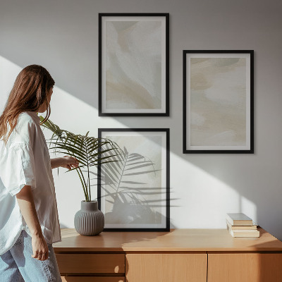 Tavelset ovanför soffa Färgstruktur minimalism