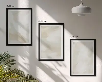 Tavelset ovanför soffa i minimalistisk färgstruktur