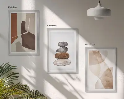 Modern abstrakt målning tavelset med ramar