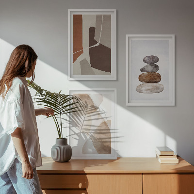 Tavelpaket med ramar Modern abstrakt målning