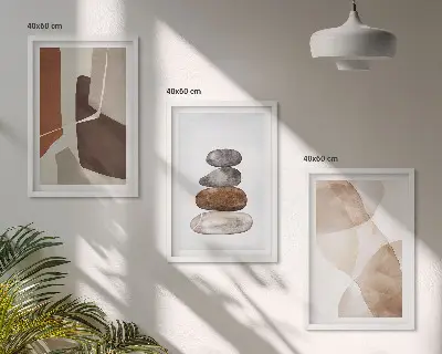 Modern abstrakt målning tavelset med ramar